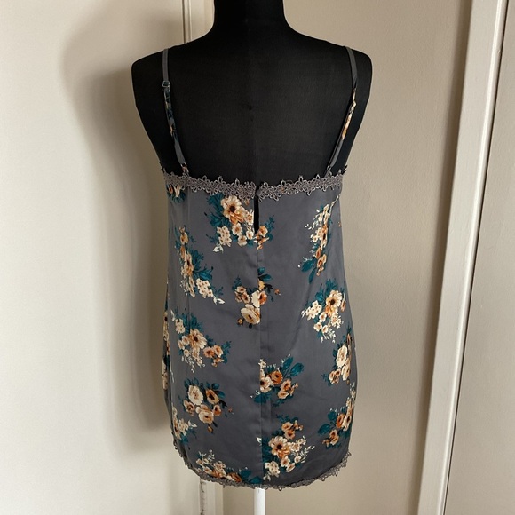 21. Honey Punch Orange and Gray Slip Dress for Night Out Size Large - Picture 8 of 9